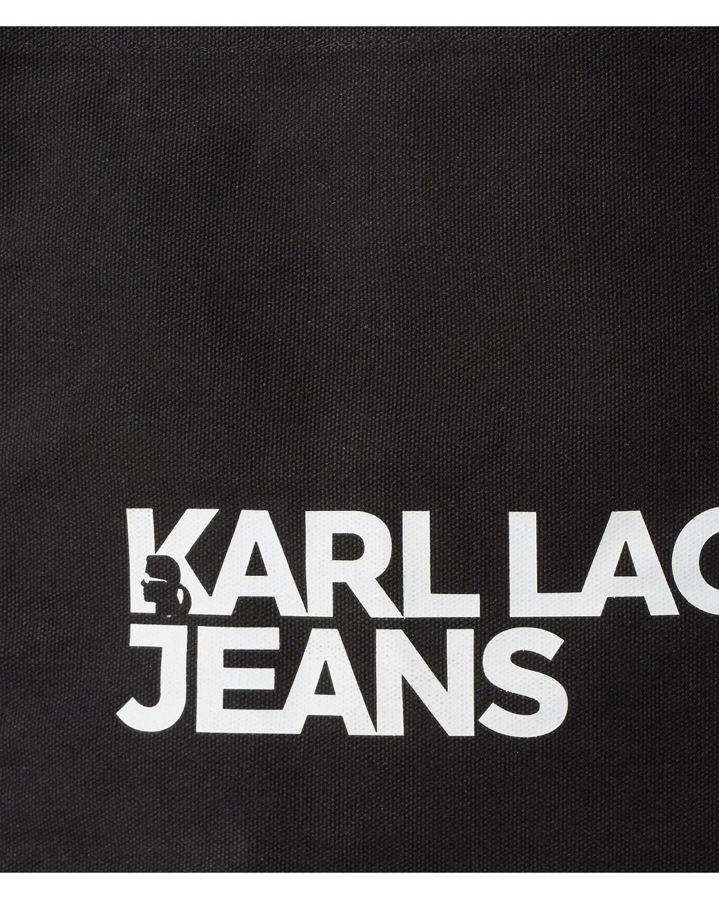 KL Jeans Black Logo Canvas Shopper