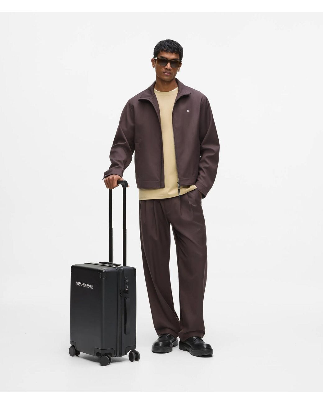 Karl Lagerfeld Black Rue St-Guillaume Trolley Case for men