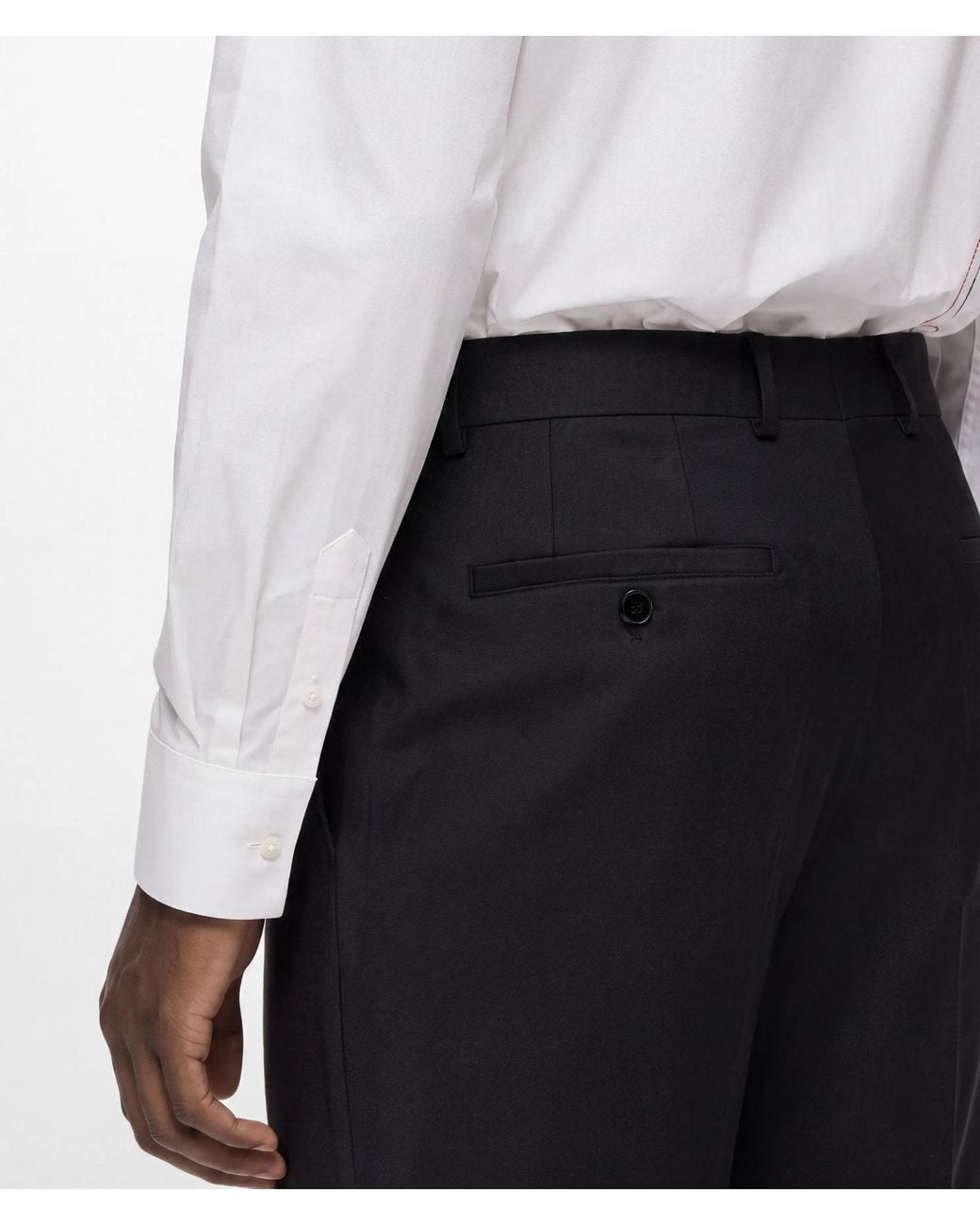Karl Lagerfeld White Slim-Fit Tailored Pants for men