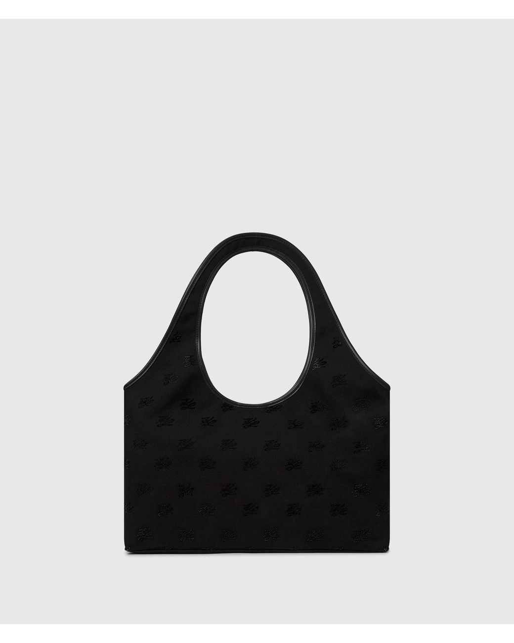 Karl Lagerfeld Black Exclusive K/Autograph Rhinestone Large Tote Bag