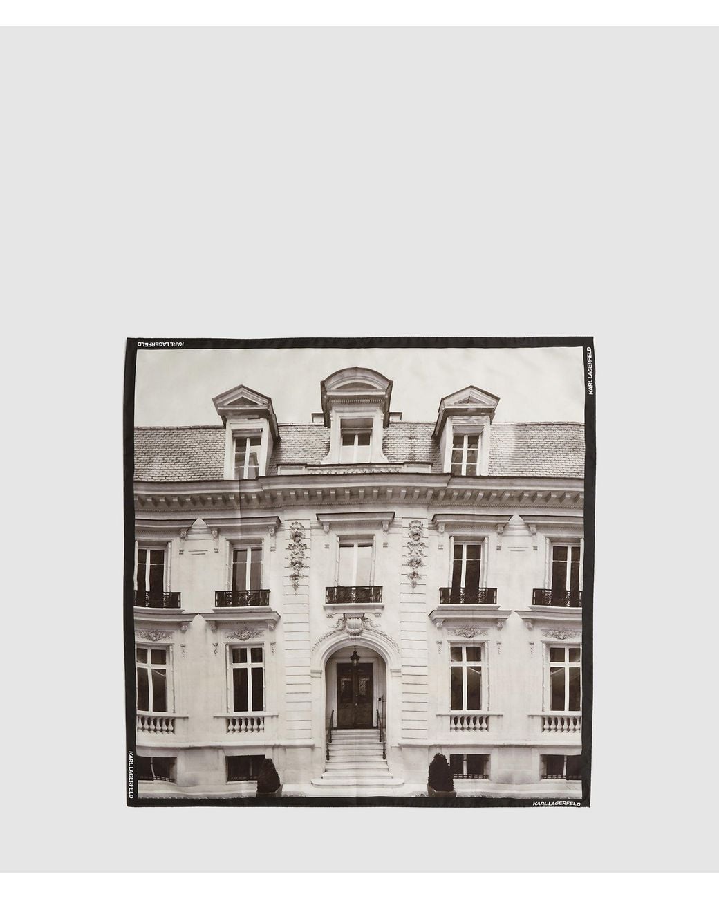 Karl Lagerfeld Metallic Maison De Karl Silk Scarf, Multicoloured