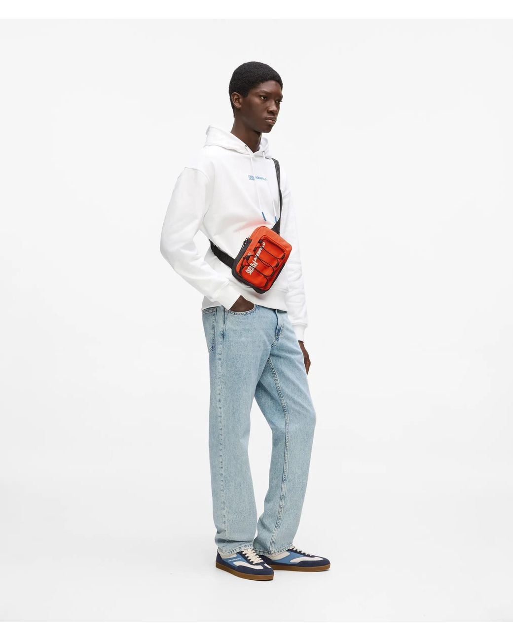 Sac Bandoulière De Style Utilitaire Avec Cordon De Serrage, Homme, Taille KL Jeans pour homme en coloris Red