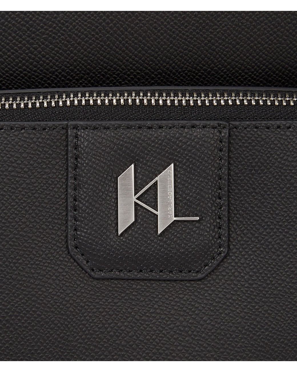 Sac À Dos En Cuir K/Monogram, Homme, Taille Karl Lagerfeld pour homme en coloris Black