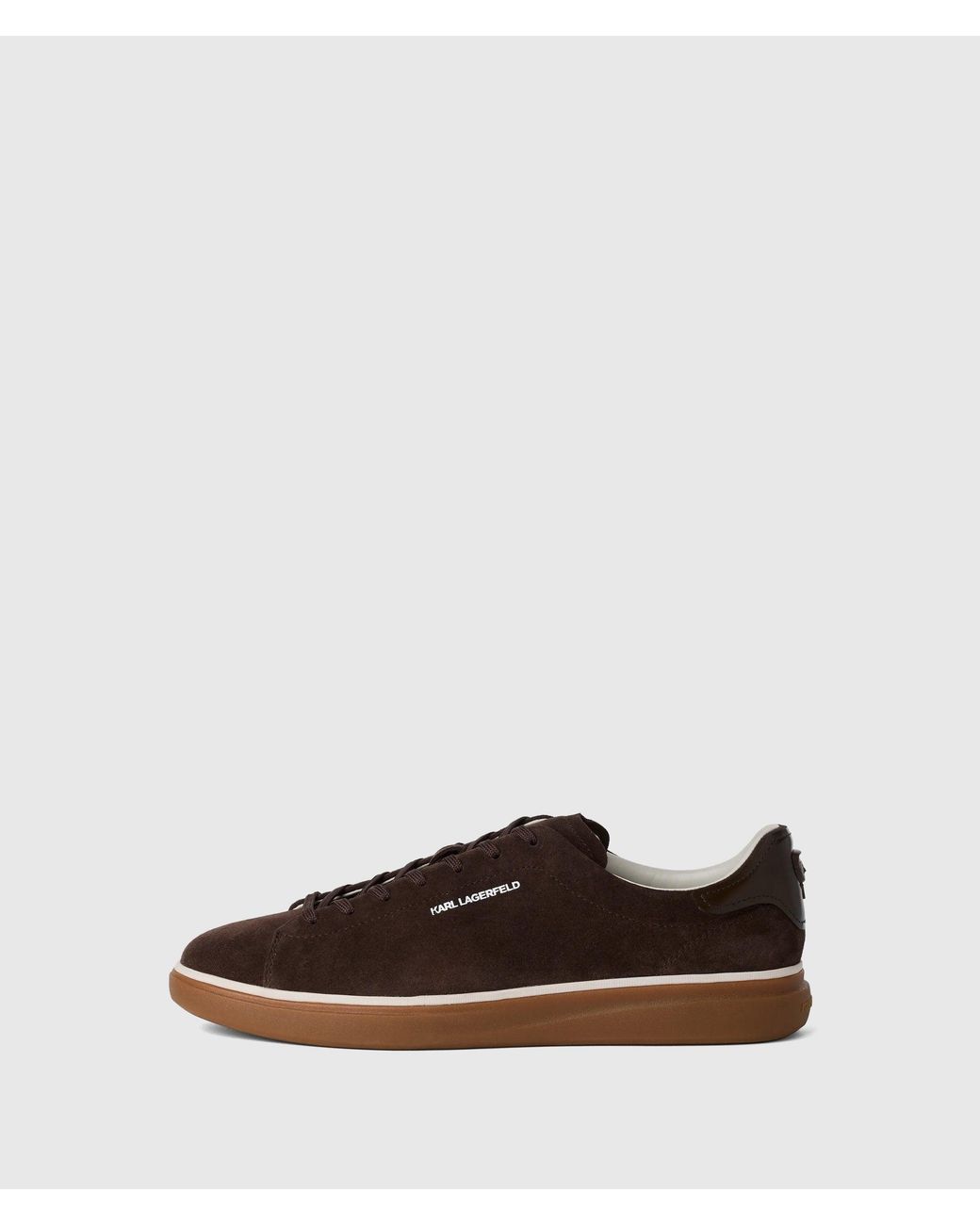 Karl Lagerfeld Brown Ikon Nft Kane Suede Sneakers for men