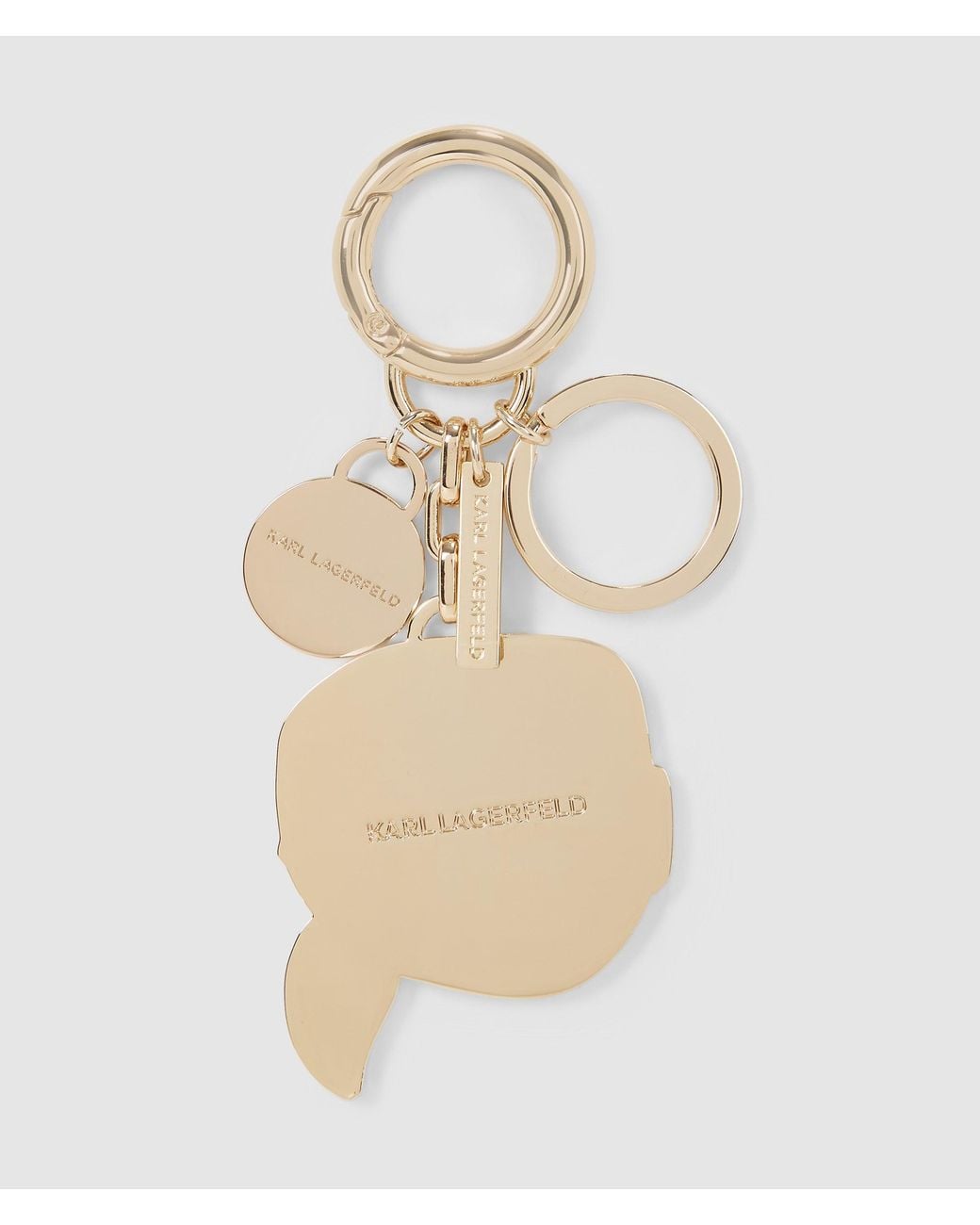 Karl Lagerfeld Natural Ikon Rhinestone Keychain