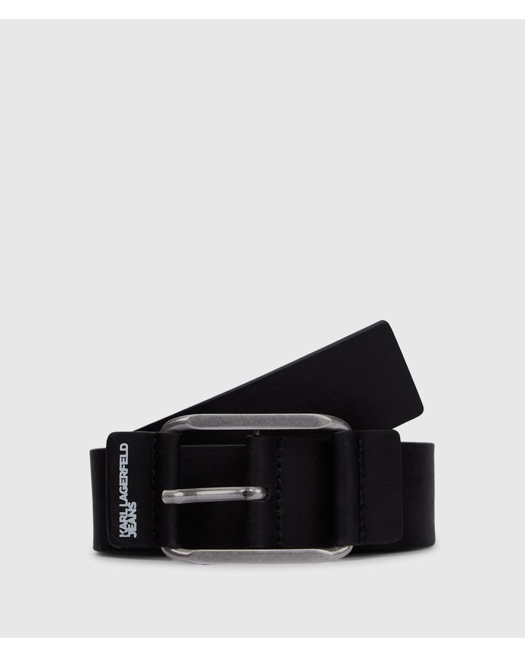 KL Jeans Black Vintage Leather Belt for men
