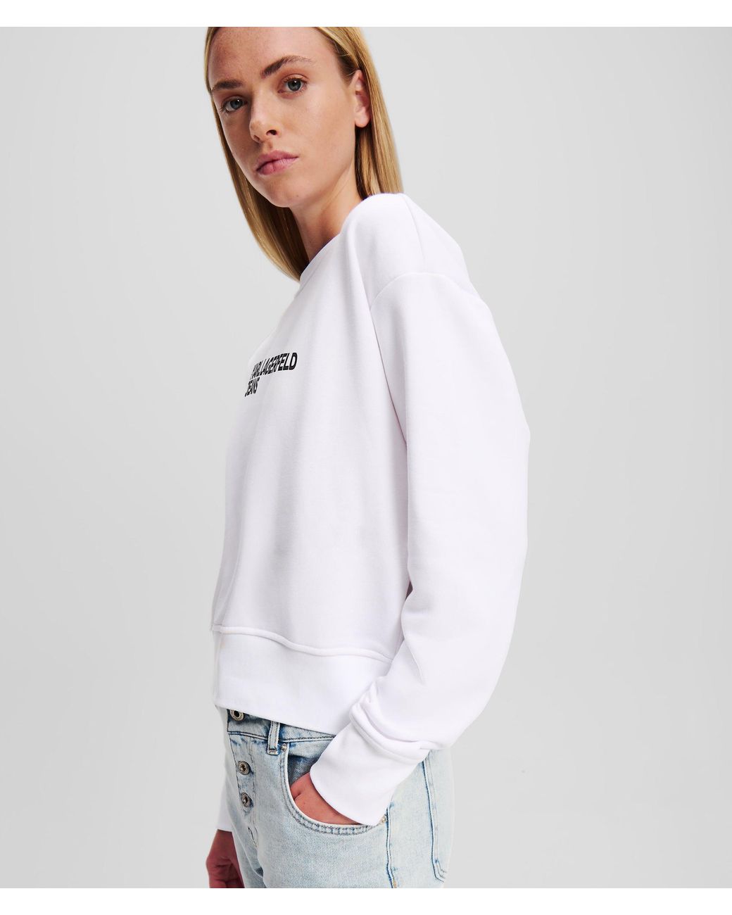 KL Jeans White Logo Sweatshirt
