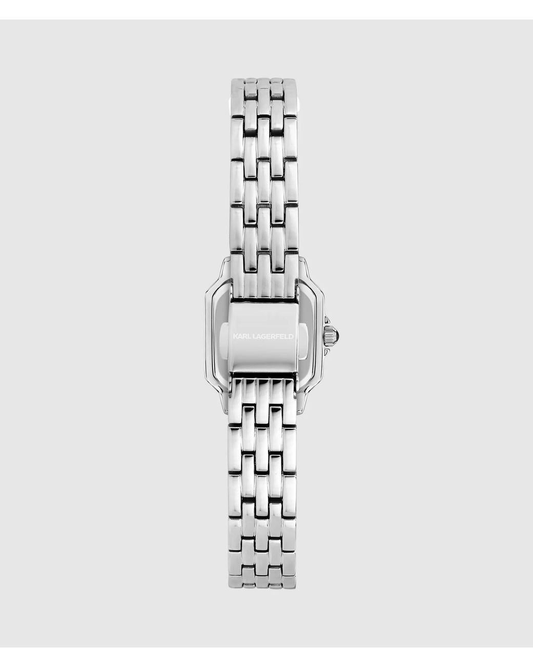 Karl Lagerfeld White Petite Square Logo Watch