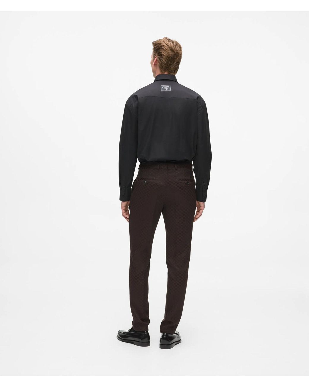 Karl Lagerfeld Multicolor All-Over Monogram Suit Pants for men