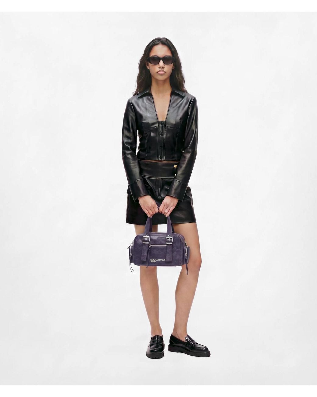 KL Jeans Purple City Top Handle Bag