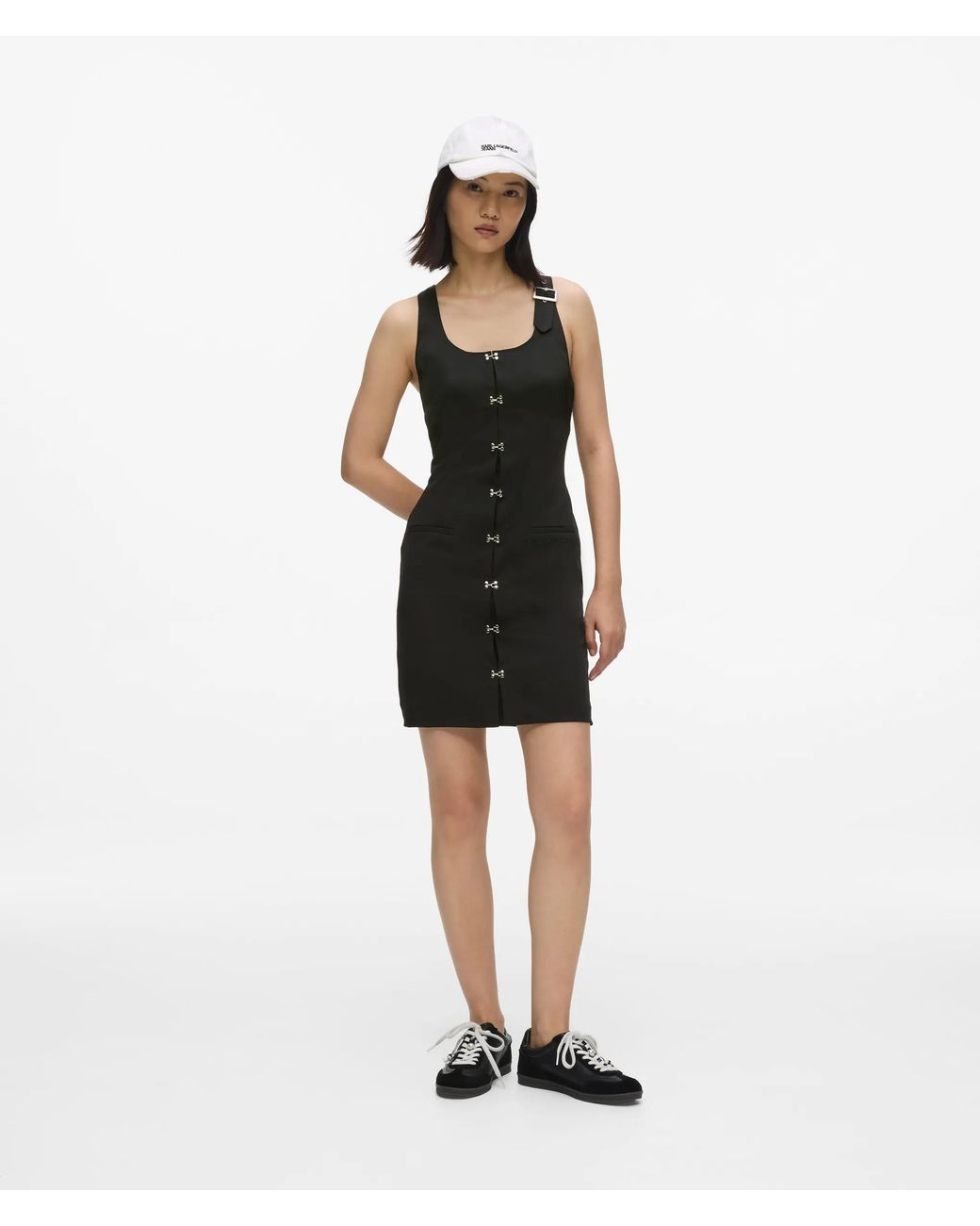 KL Jeans Black Satin Panel Dress