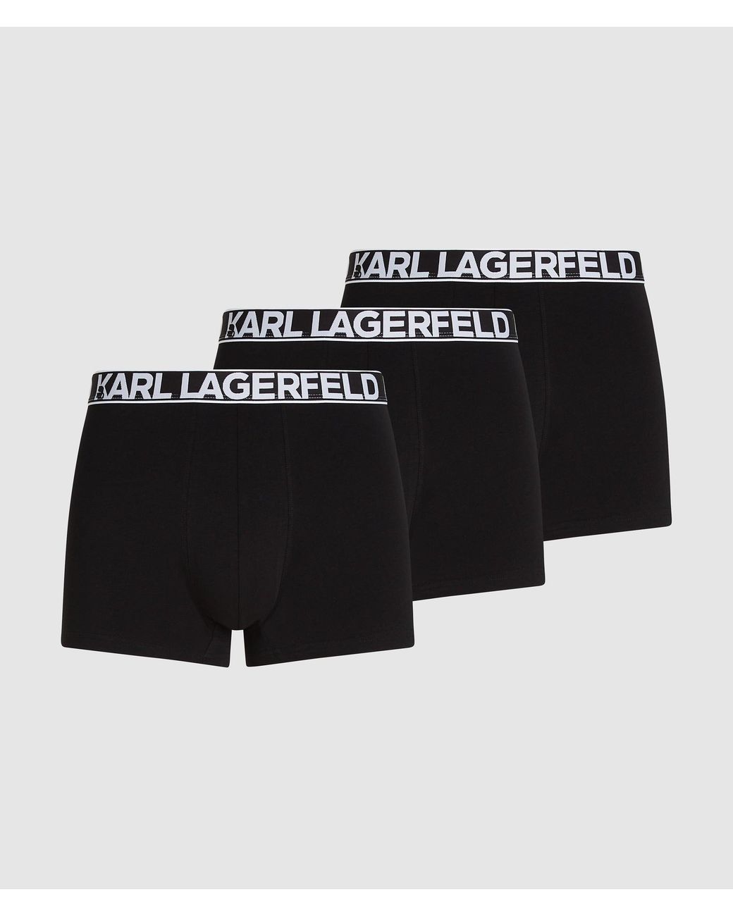 Karl Lagerfeld Black Bold Logo Trunks – 3-Pack for men