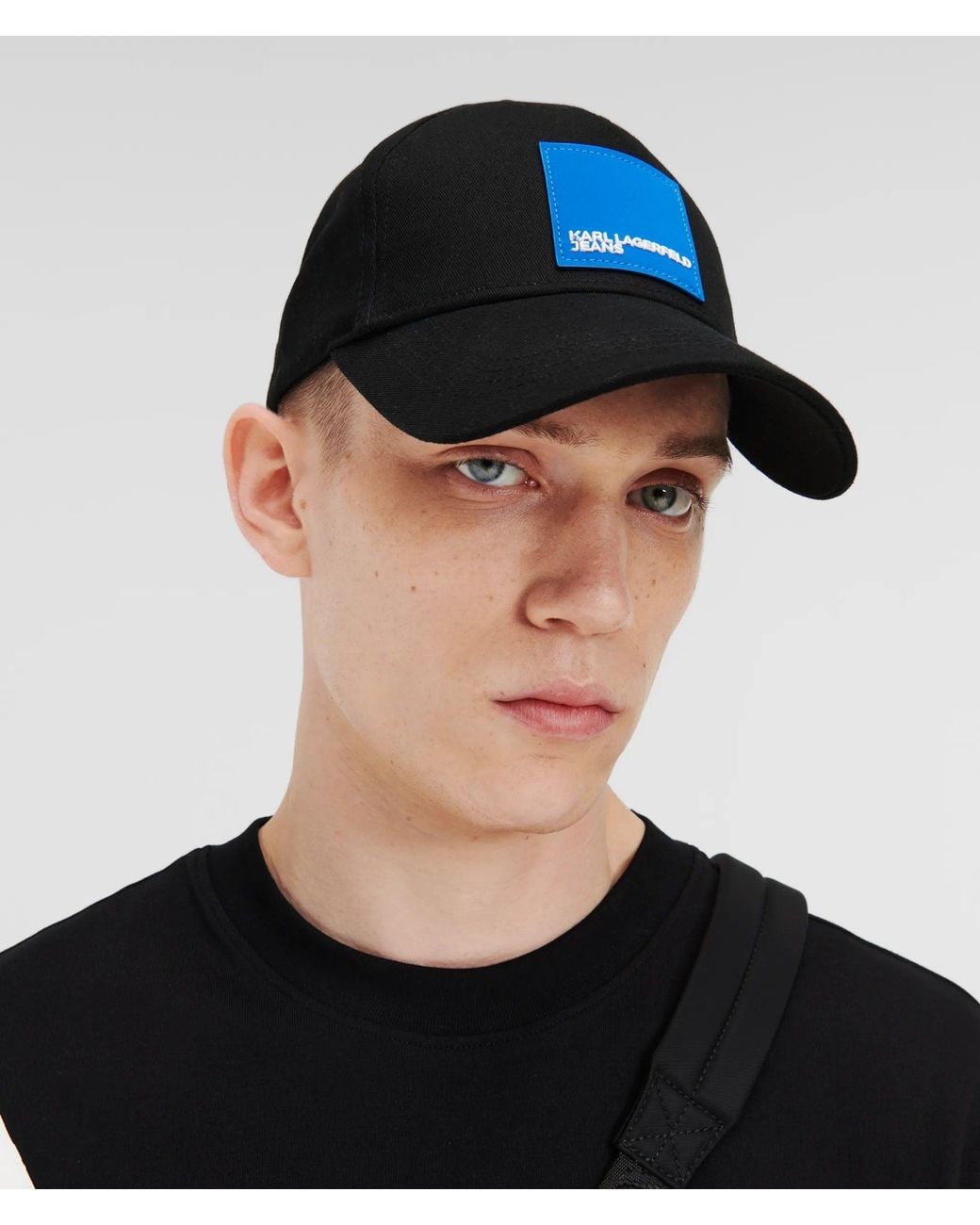 KL Jeans Blue Logo Patch Cap for men