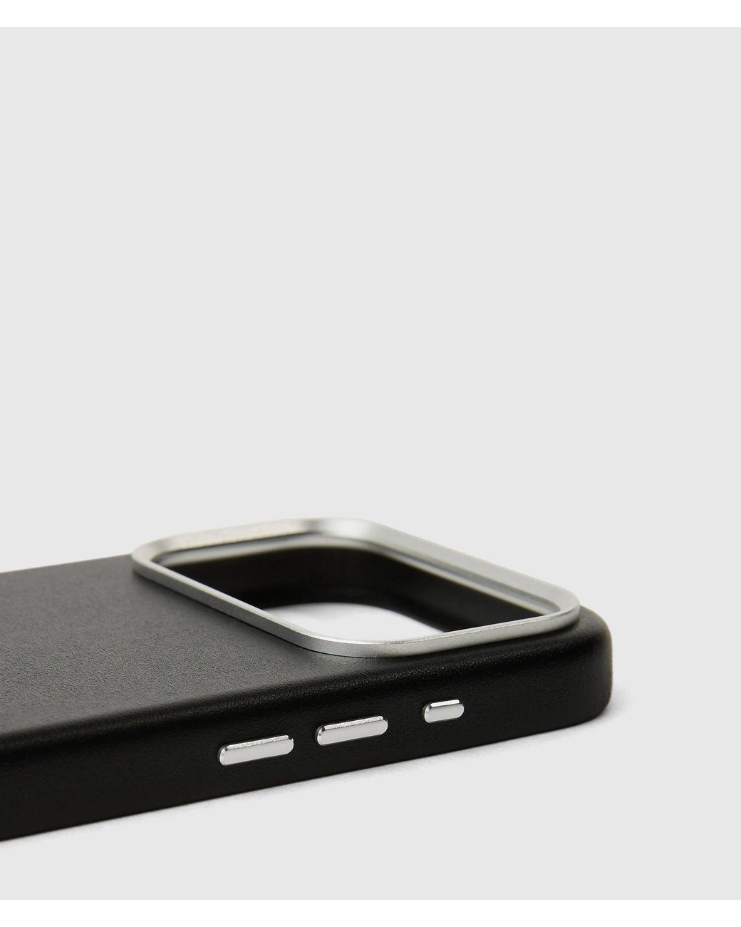 Karl Lagerfeld Black Ikon Technical Leather Iphone 17 Pro Case for men