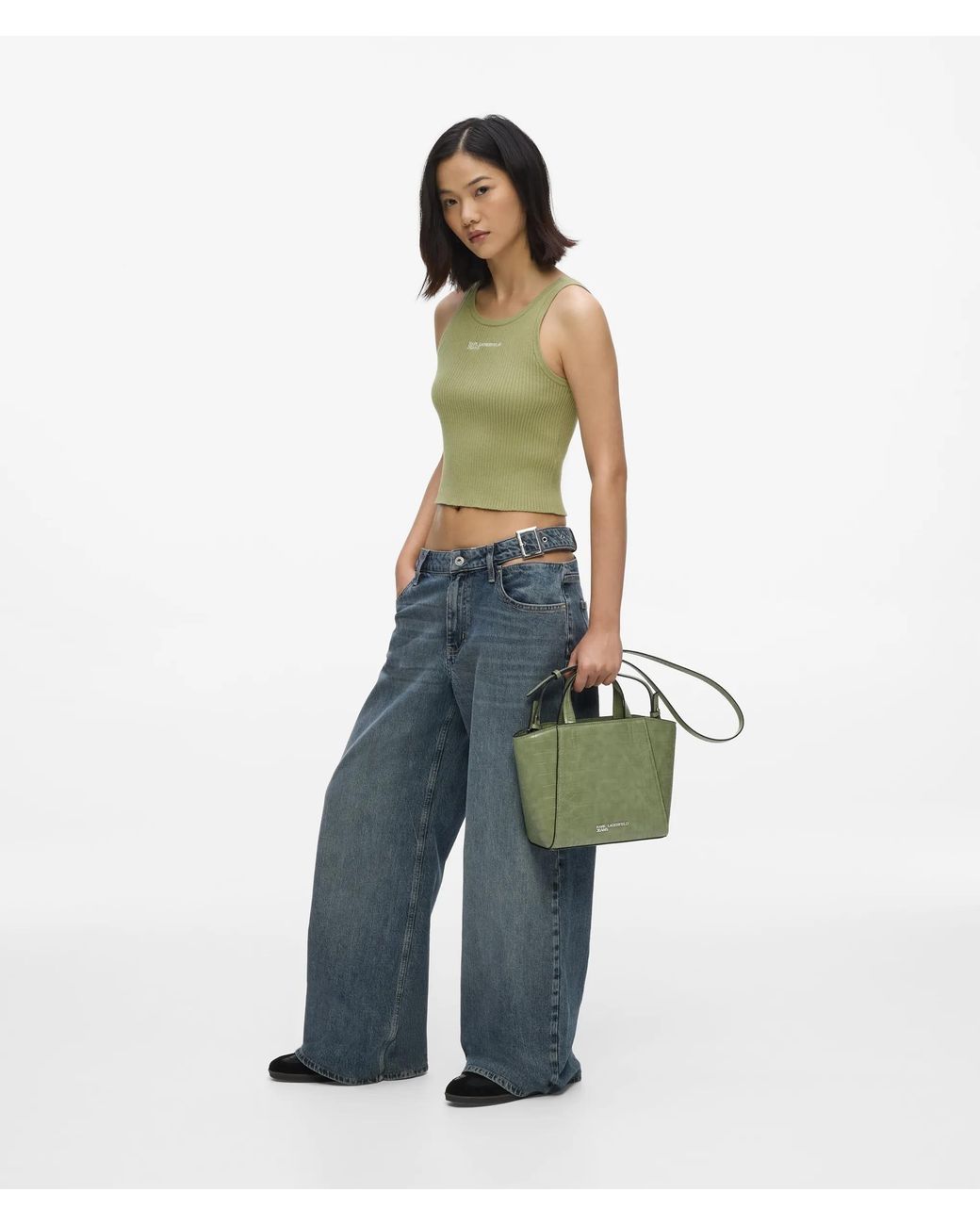 KL Jeans Green Knitted Tank Top