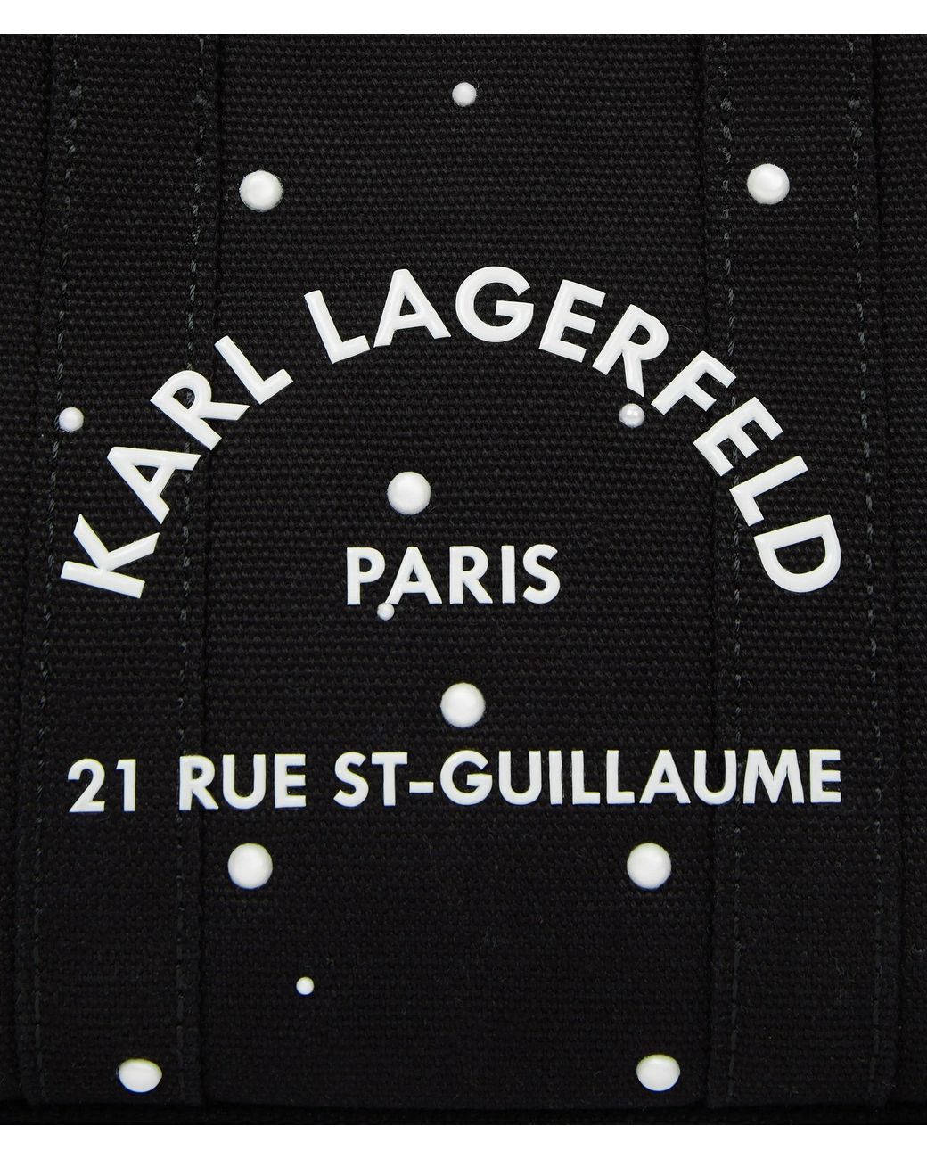 Karl Lagerfeld Black Rue St-Guillaume Mini Faux-Pearls Tote Bag
