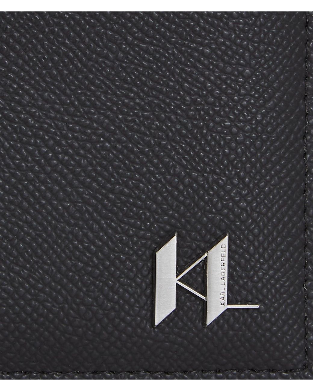 Karl Lagerfeld Black K/Monogram Leather Wallet for men