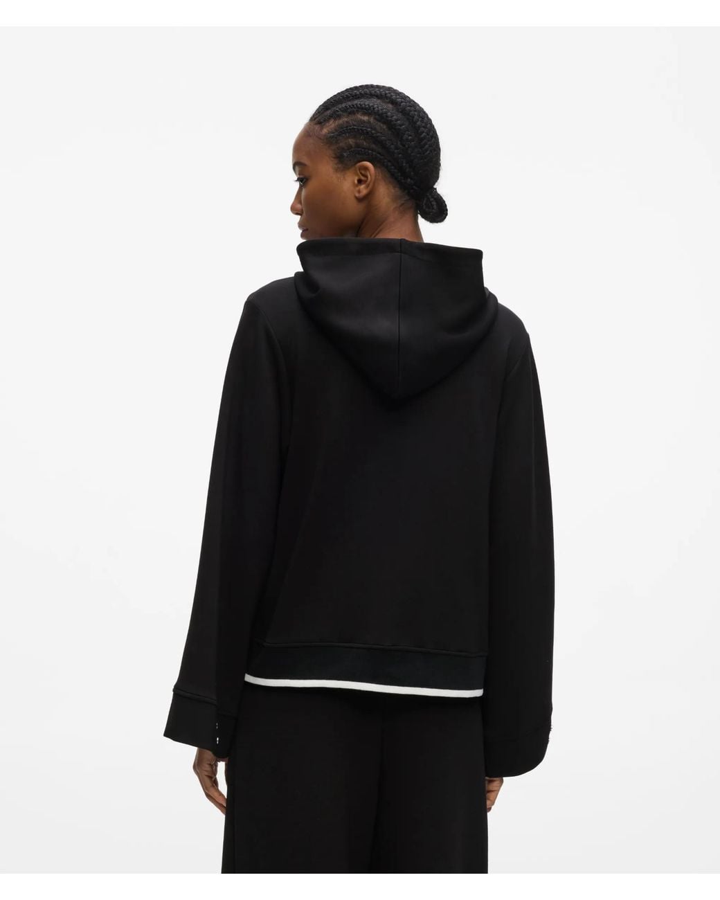 Karl Lagerfeld Black Rue St-Guillaume Zip-Up Hoodie