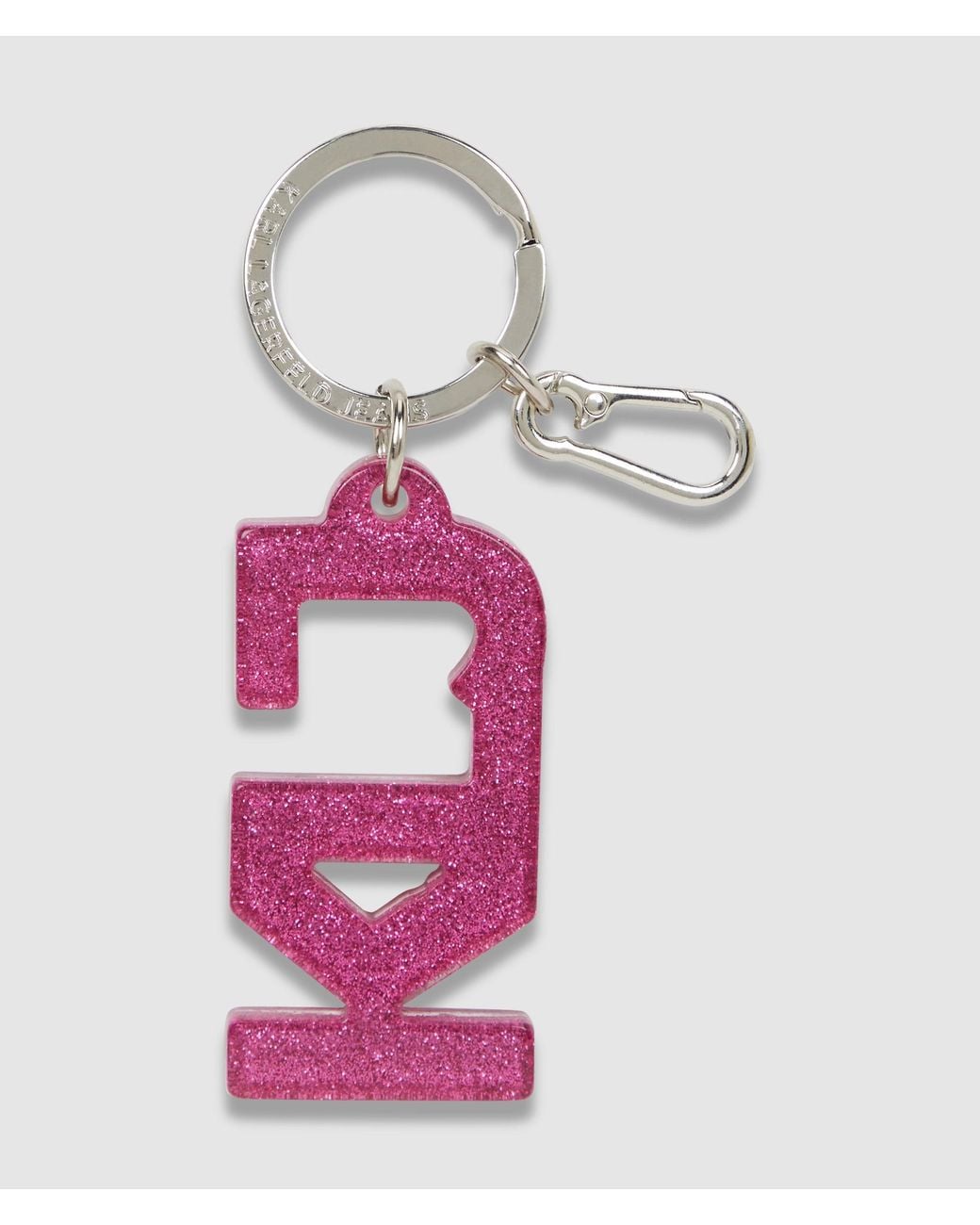 KL Jeans Pink Glitter Keychain