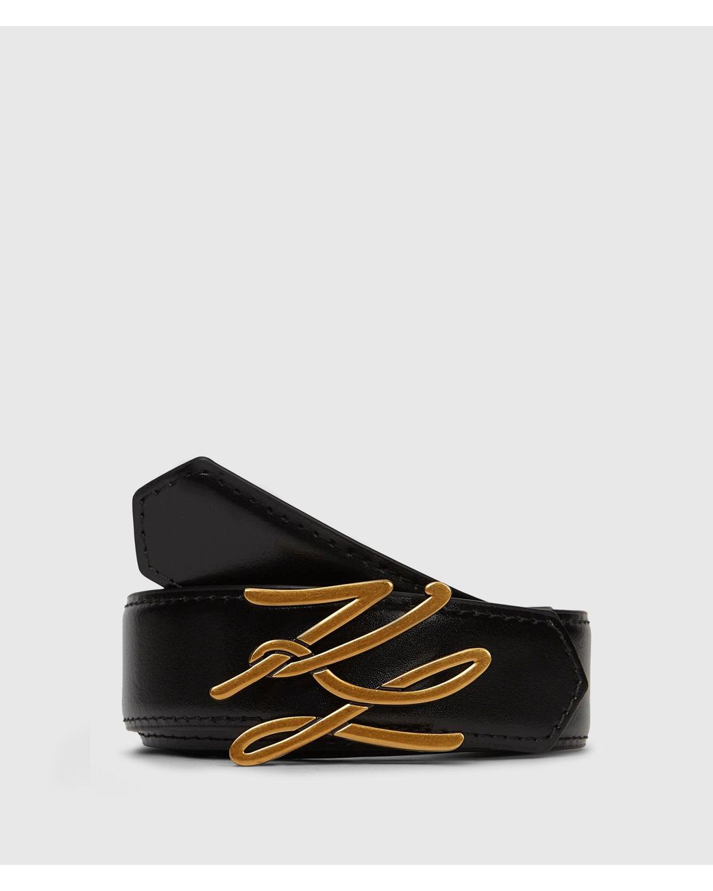 Karl Lagerfeld Black K/Autograph Medium Belt