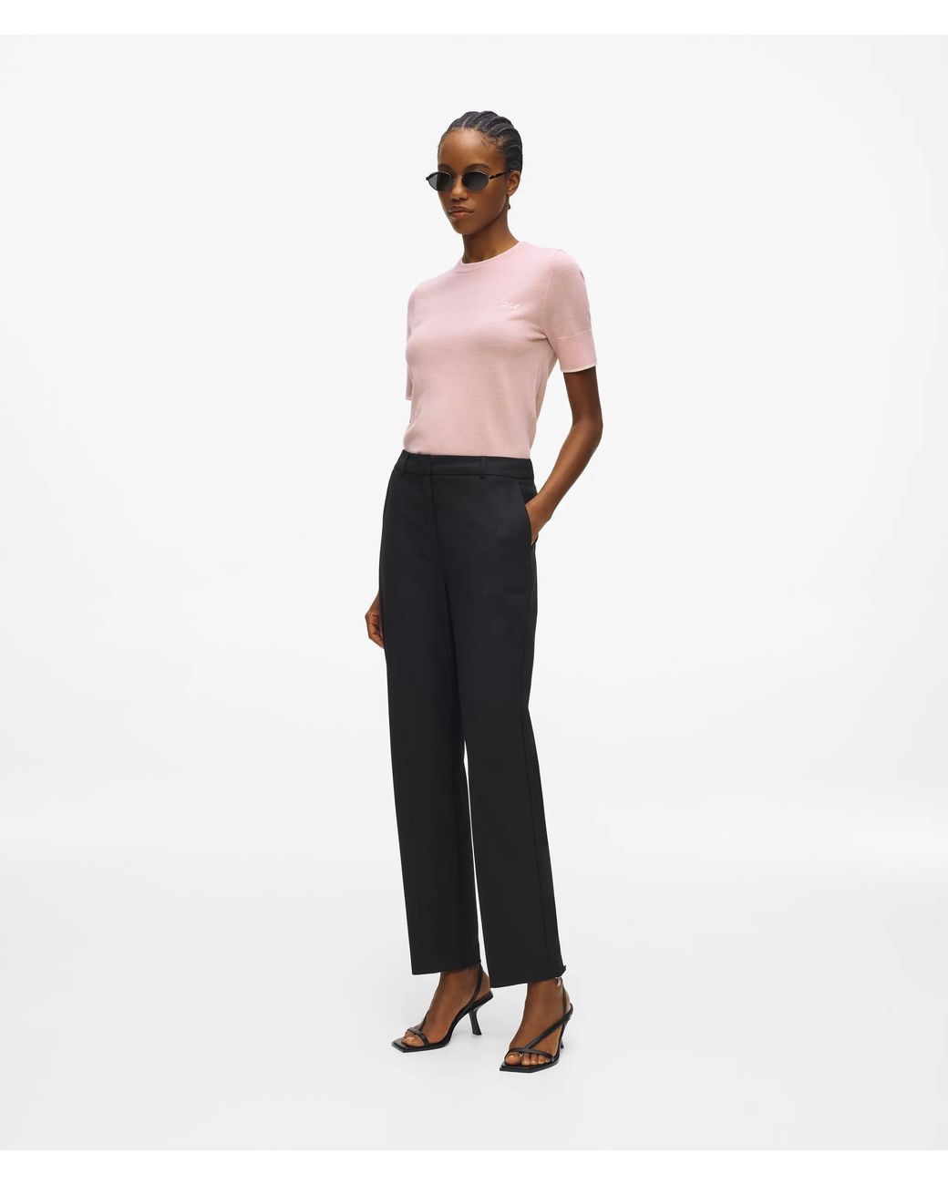 Karl Lagerfeld Pink Merino Wool T-Shirt