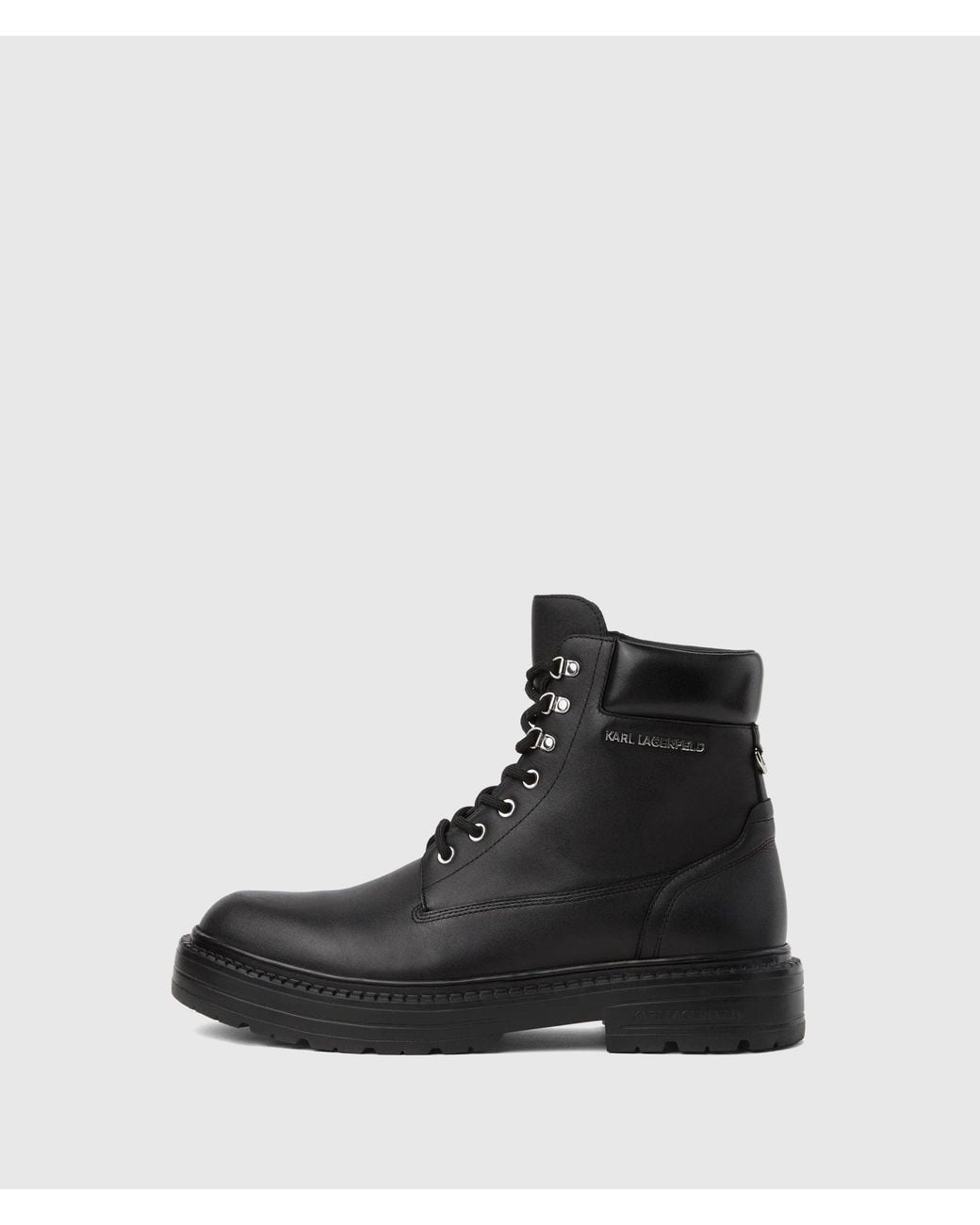 Karl Lagerfeld Black Miles Work Boot for men