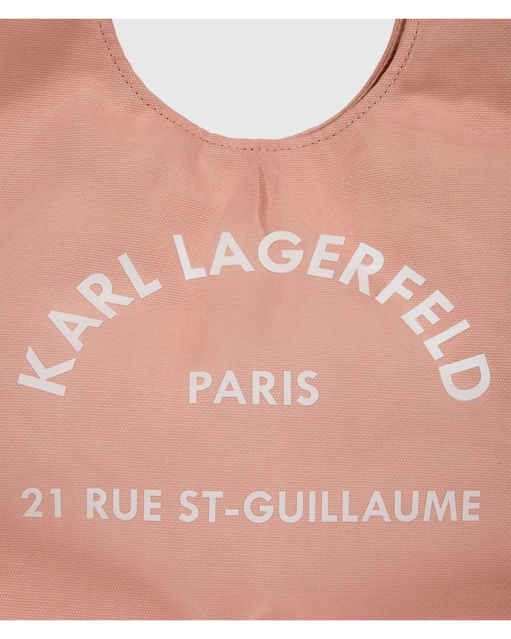 Karl Lagerfeld Pink Rue St-Guillaume Mesh Hobo Bag