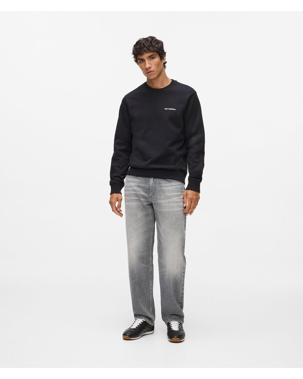 Karl Lagerfeld Blue Rue St-Guillaume Regular-Fit Sweatshirt for men