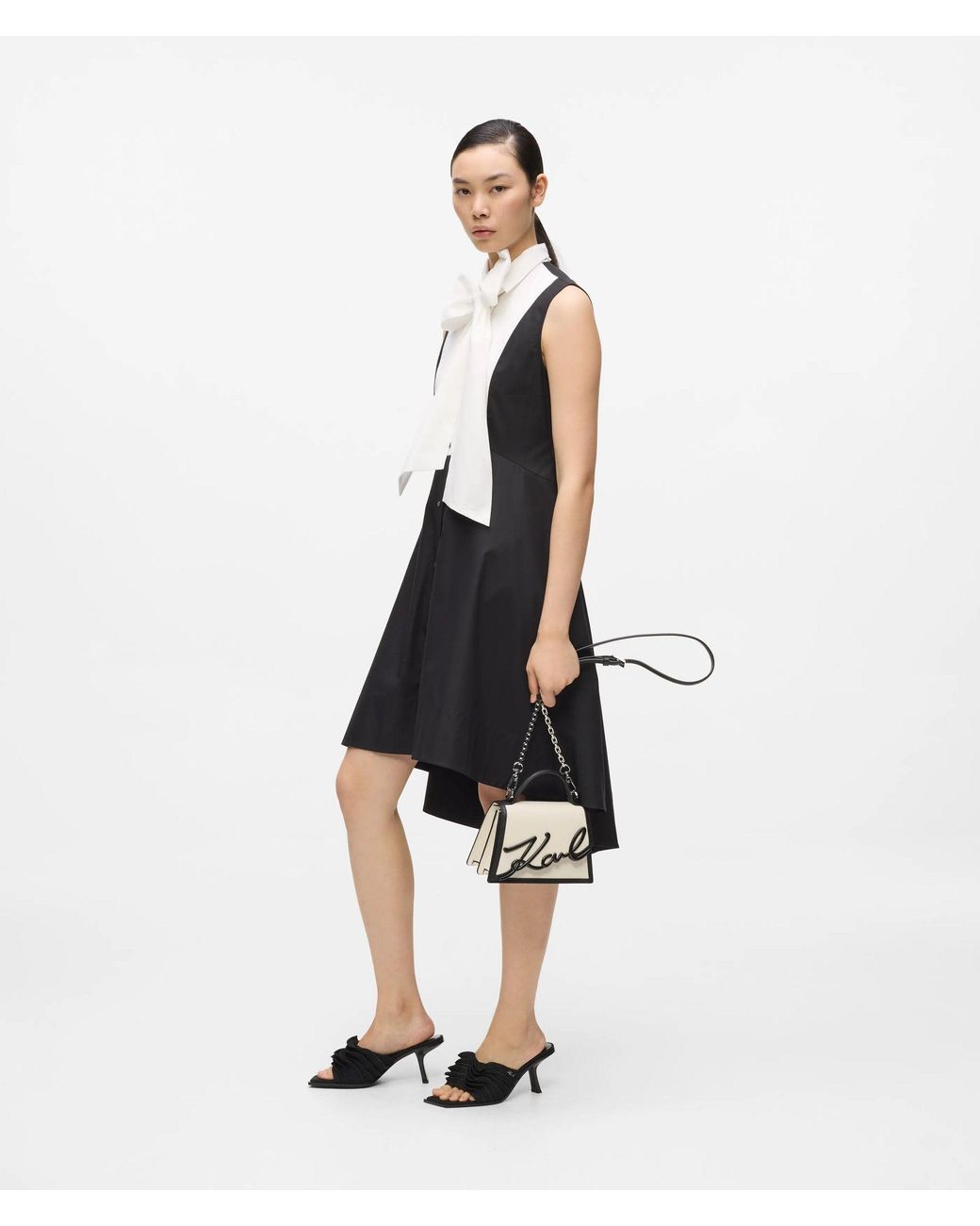 Karl Lagerfeld White K/Signature Small Crossbody Bag