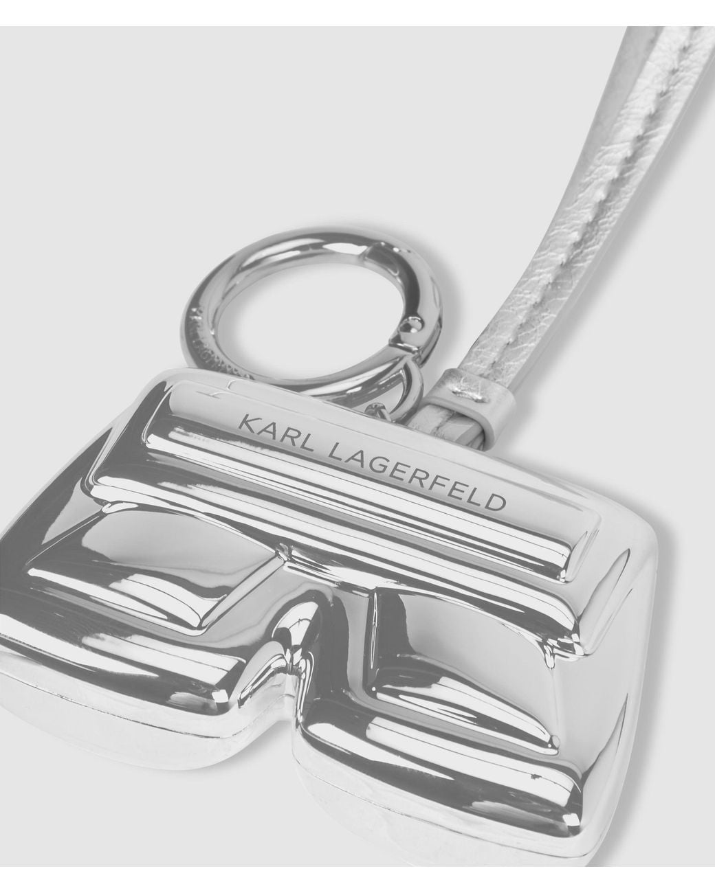 Karl Lagerfeld White Ikon K Clutch Charm