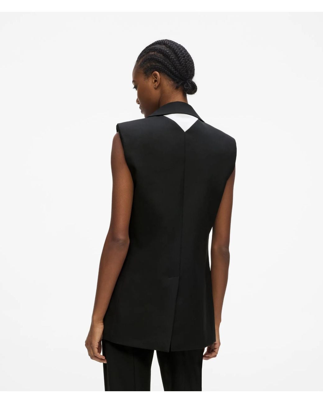 Karl Lagerfeld Black And Tailored Gilet