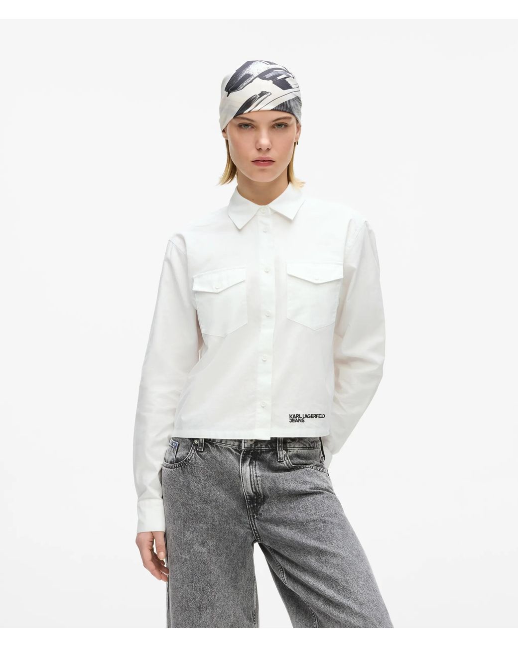 KL Jeans White Logo Oxford Shirt