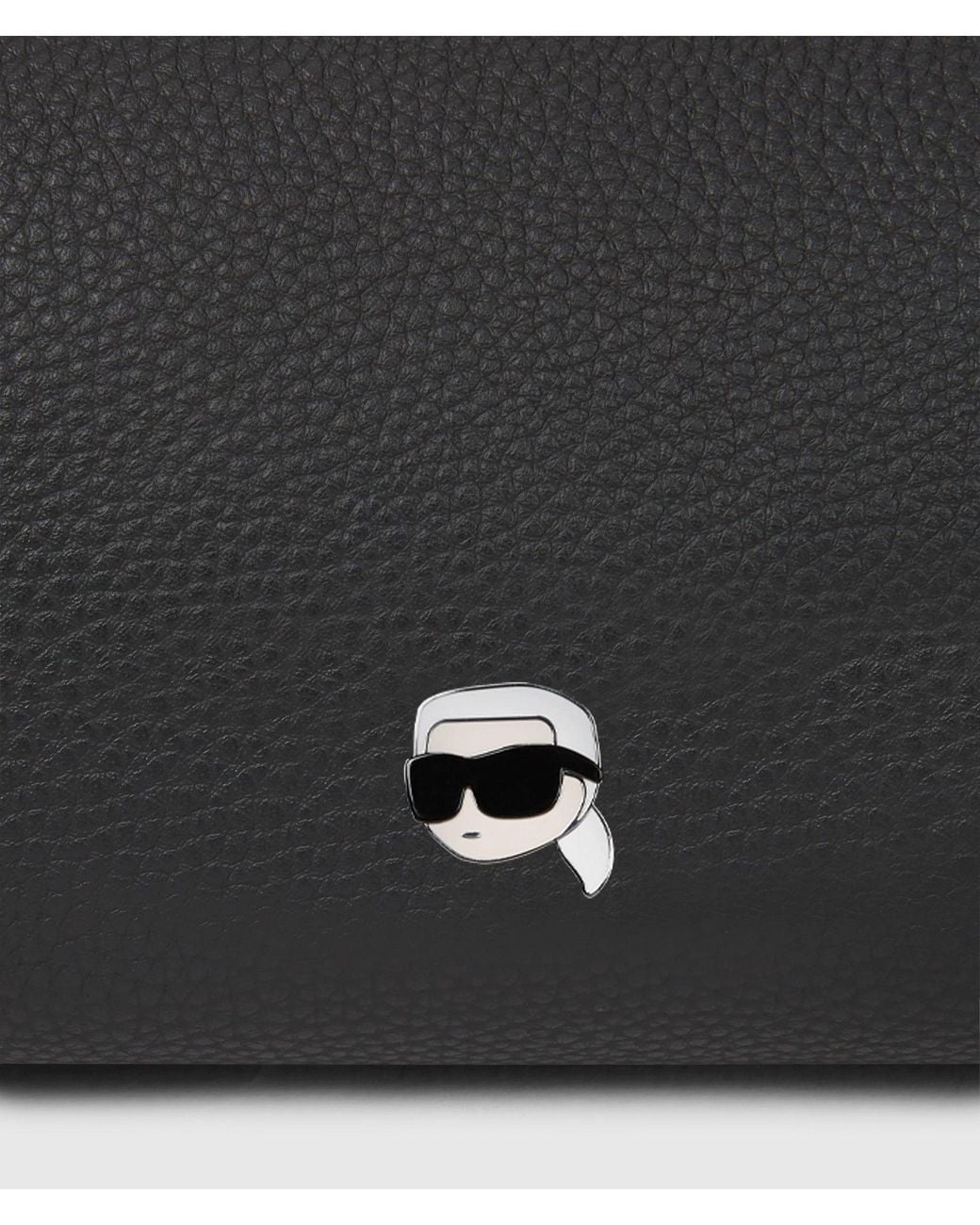 Karl Lagerfeld Black Ikon Pebble Vanity Case