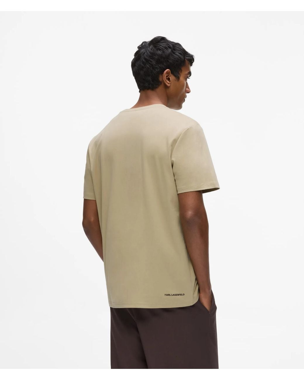 Karl Lagerfeld Natural Monogram Regular T-Shirt for men
