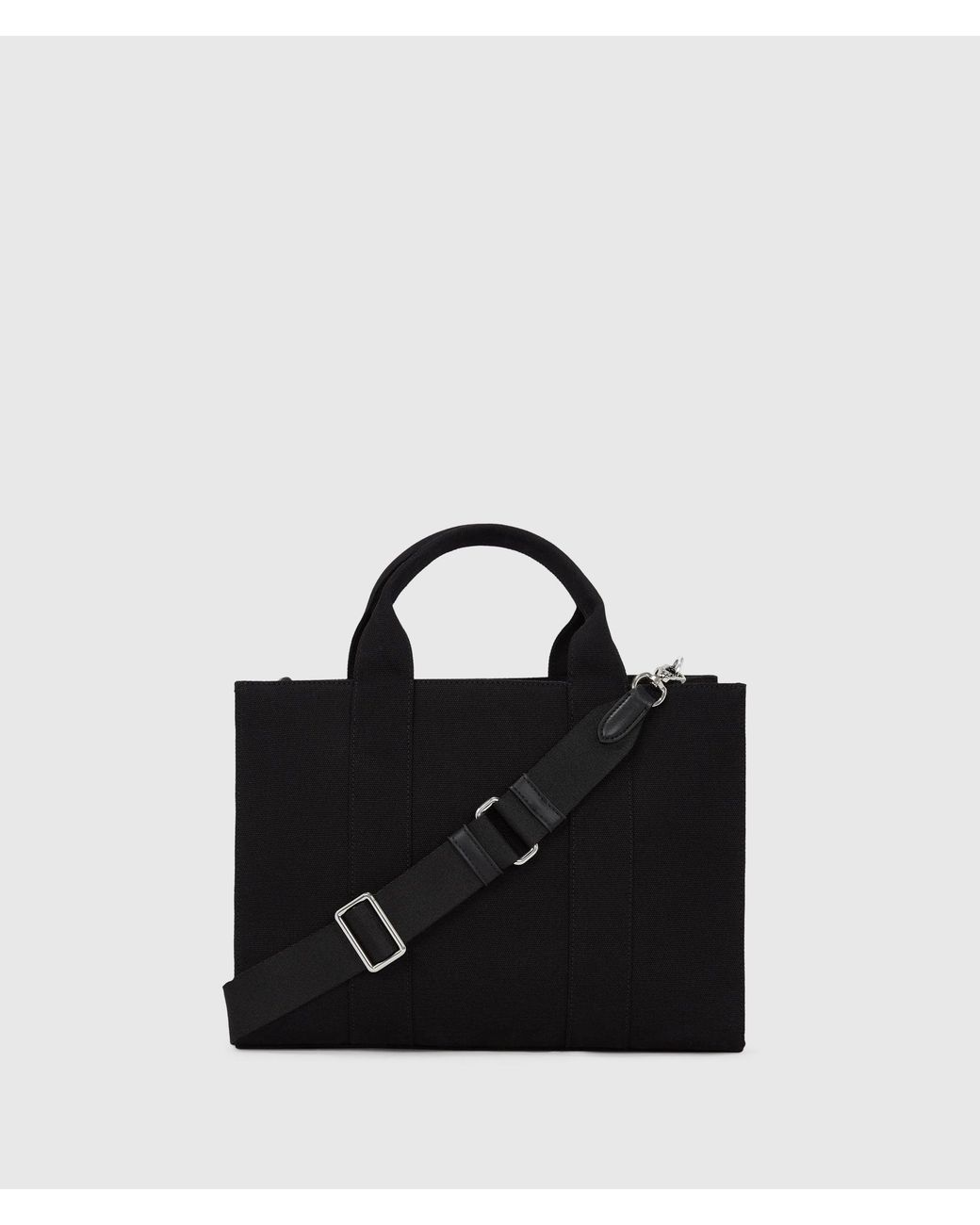 Karl Lagerfeld Black Ikon Aquarelle Canvas Tote Bag