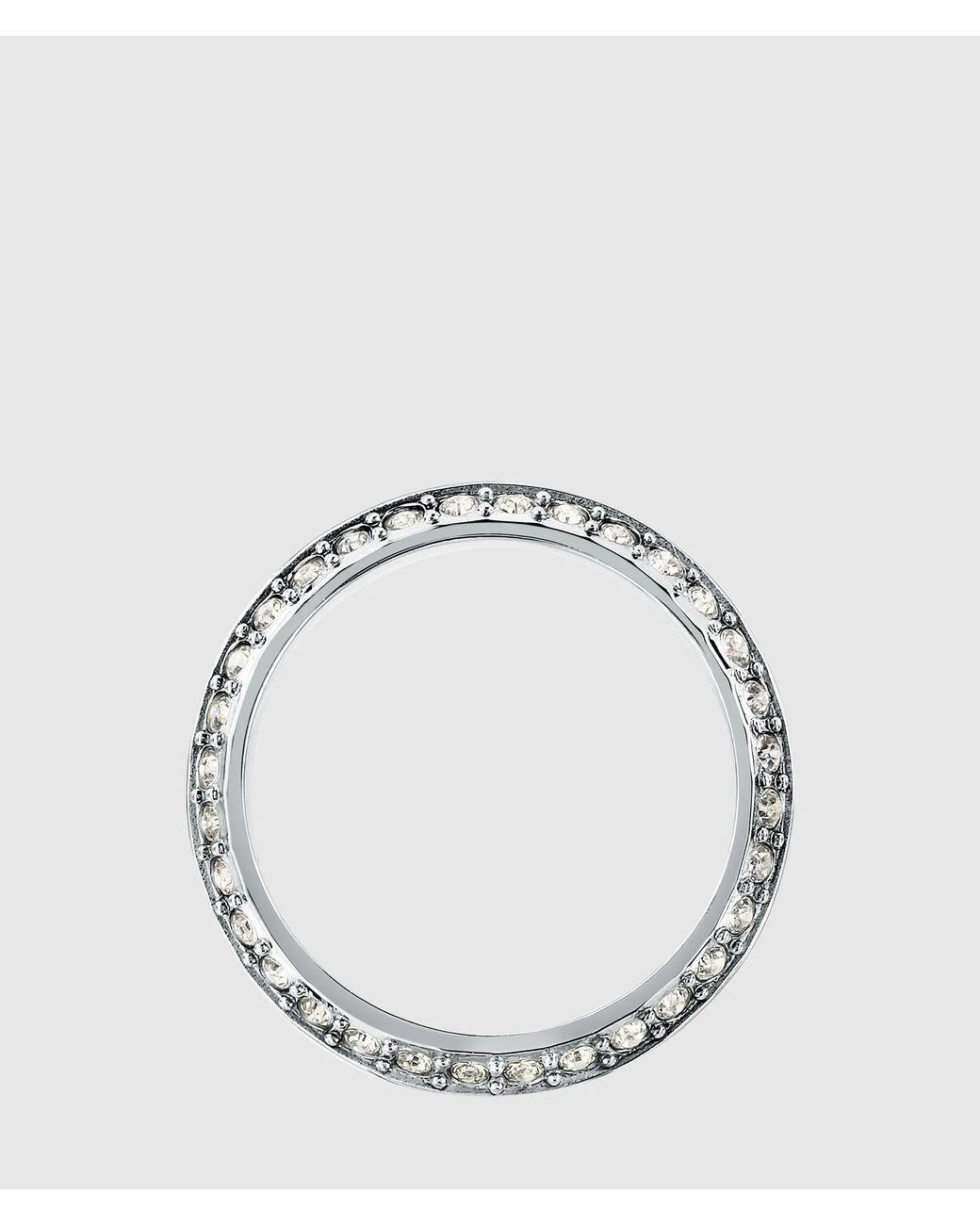 Karl Lagerfeld White Crystal Ring