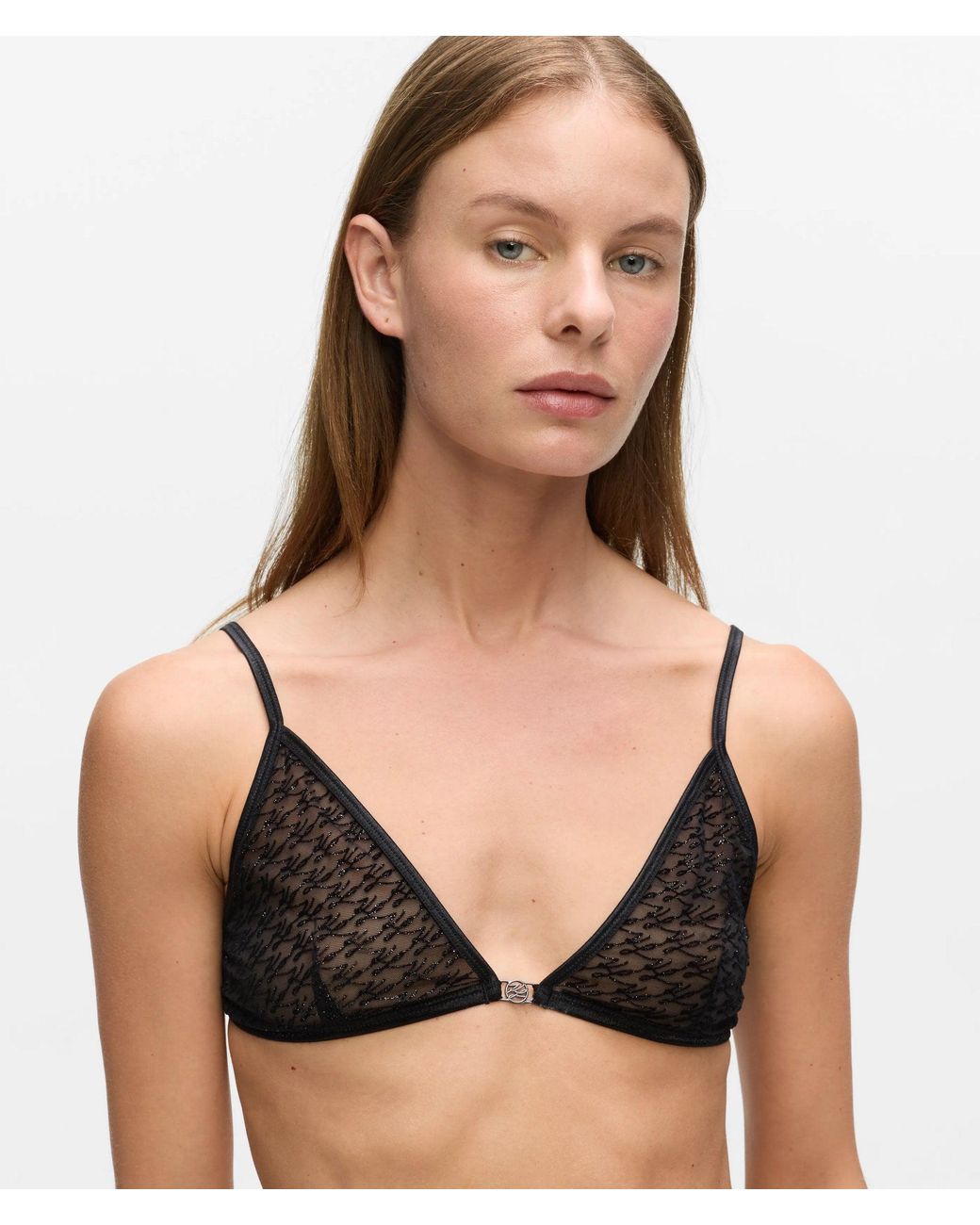 Karl Lagerfeld Natural Autograph Triangle Bra