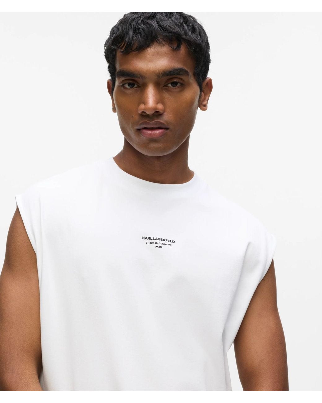 Karl Lagerfeld White Tank Top for men