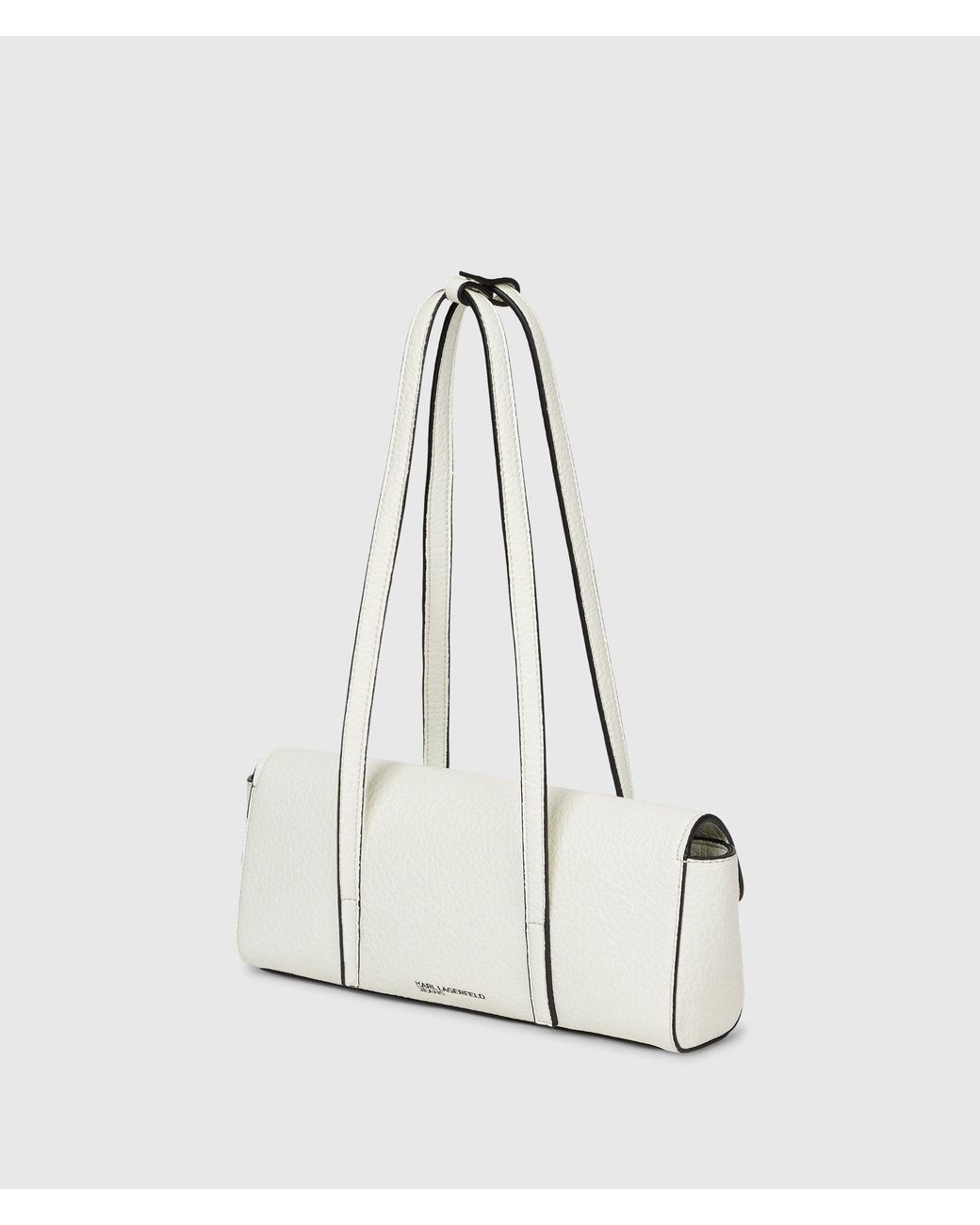 KL Jeans White K Logo Elongated Shoulder Bag