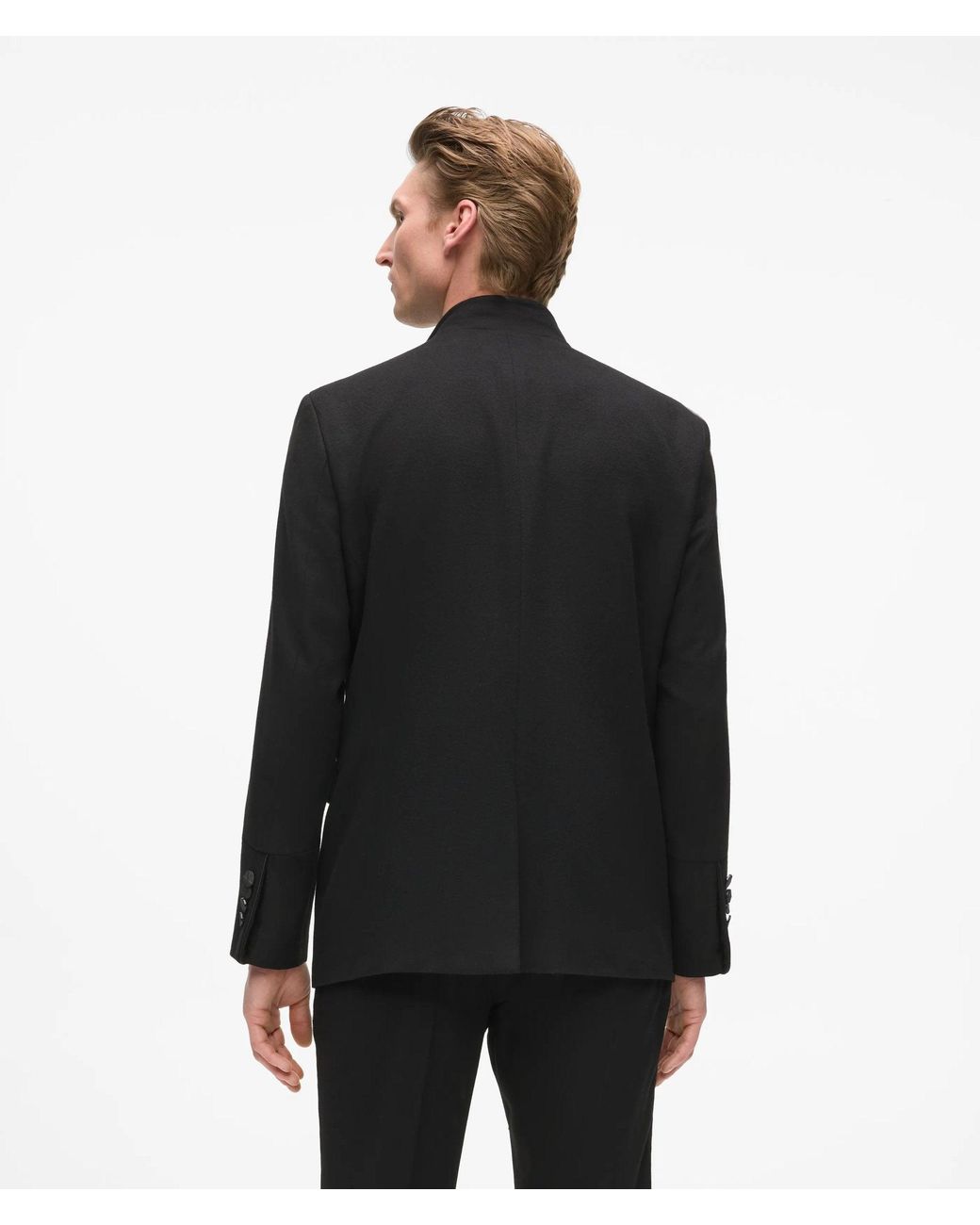Karl Lagerfeld Black High-Stand Collar Jacket for men