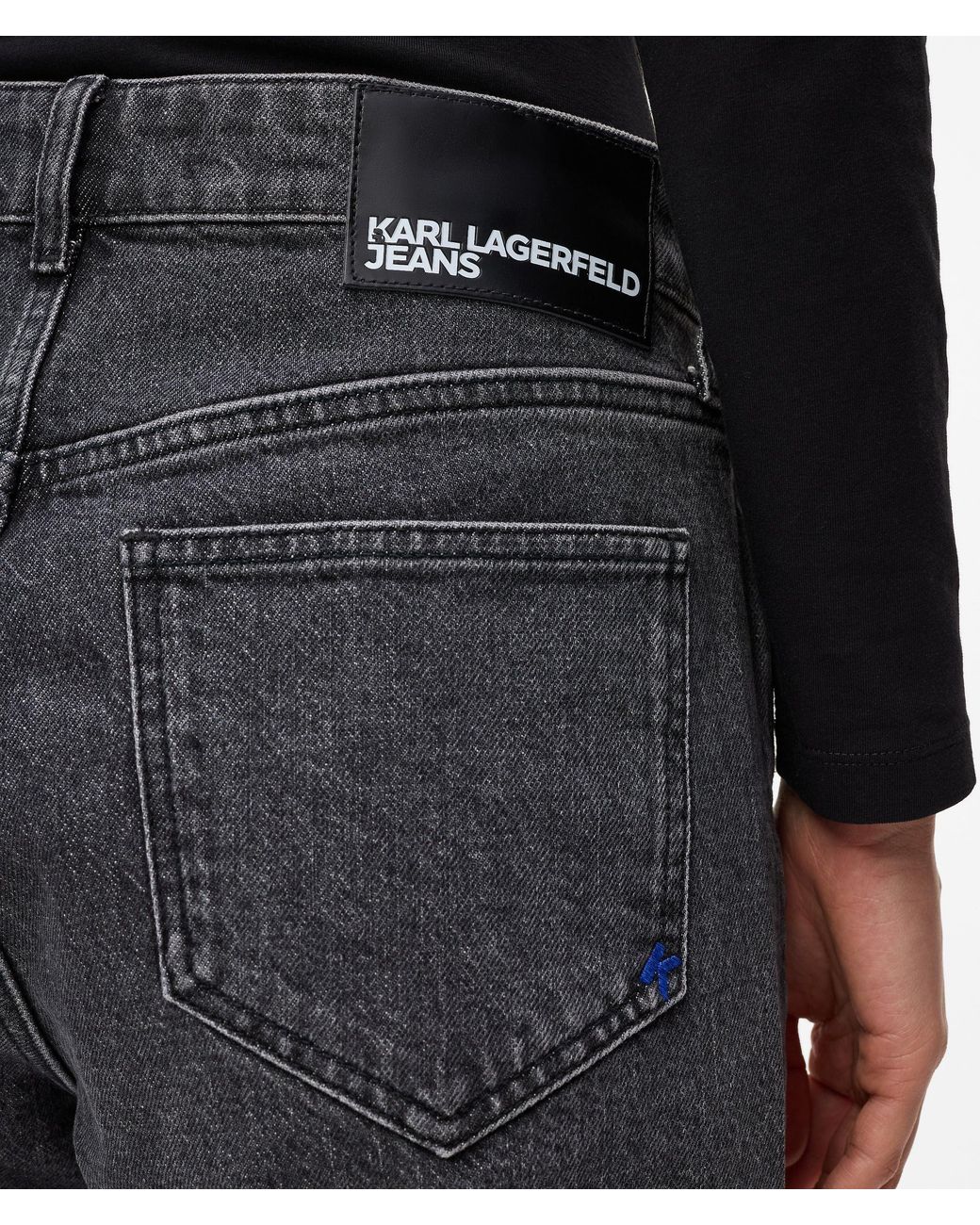 KL Jeans White High-Rise Straight Jeans