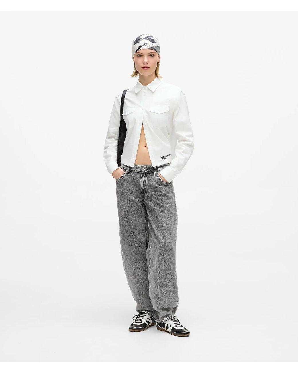 KL Jeans White Logo Oxford Shirt