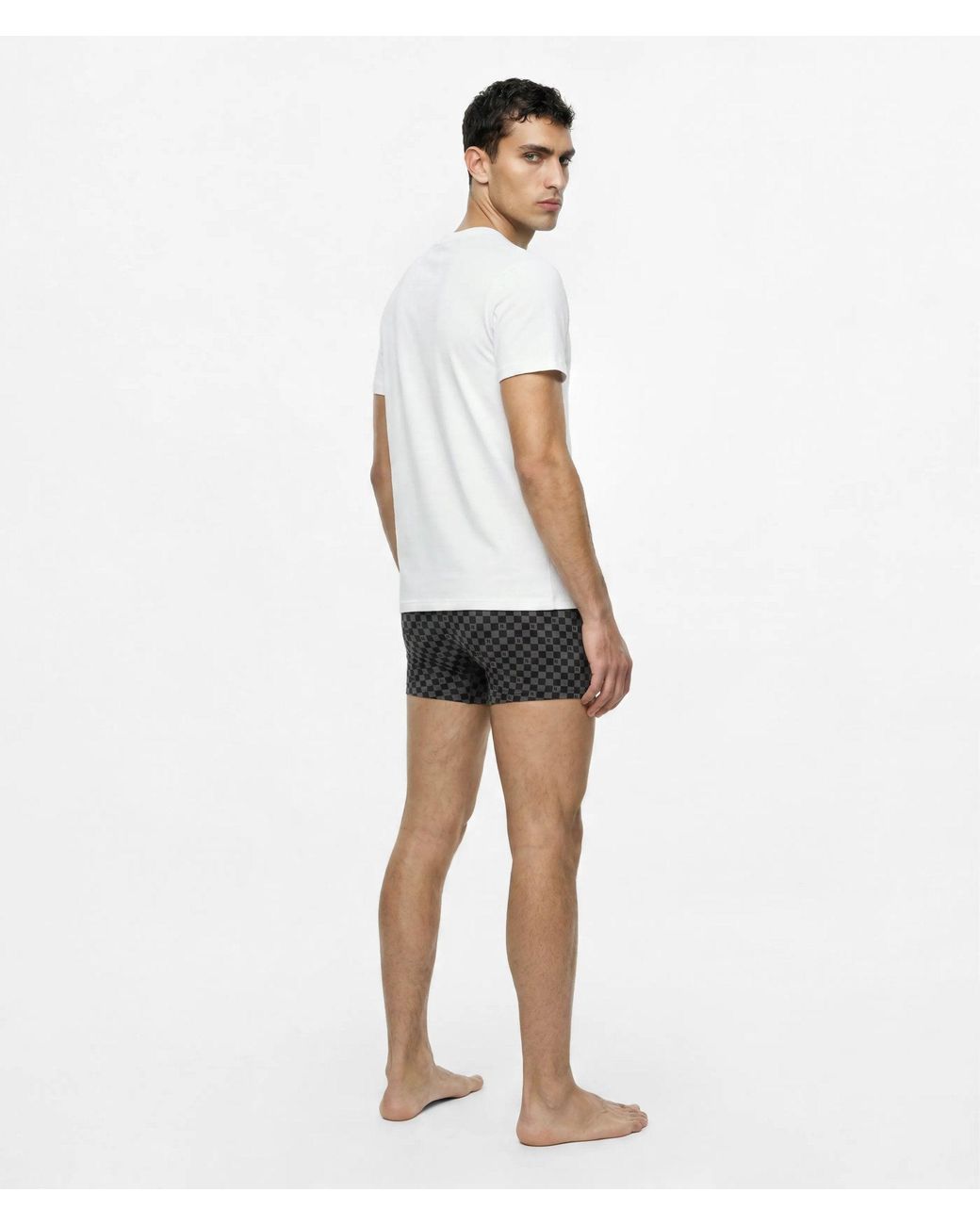 Karl Lagerfeld White Logo Pajama T-Shirt And Trunks Gift Set for men