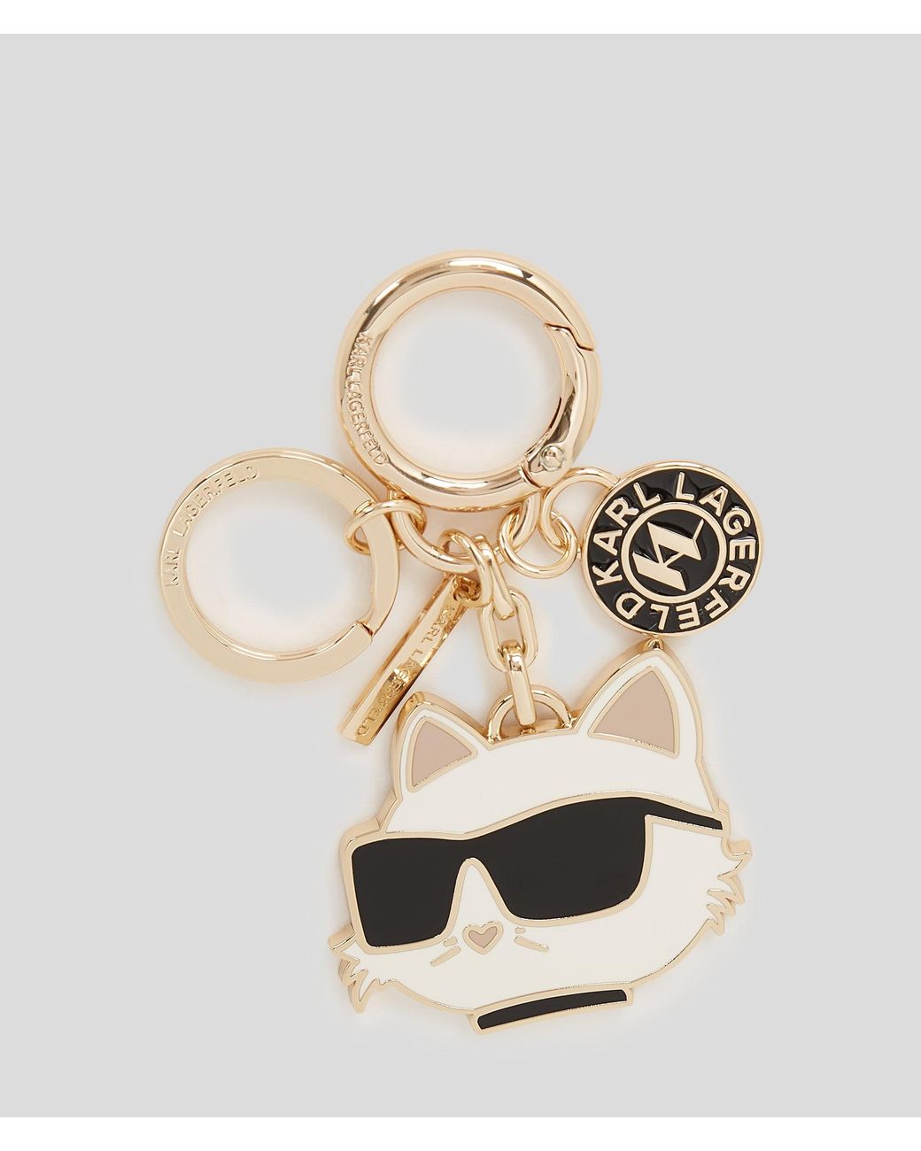 Karl Lagerfeld Metallic Ikon Choupette Keychain