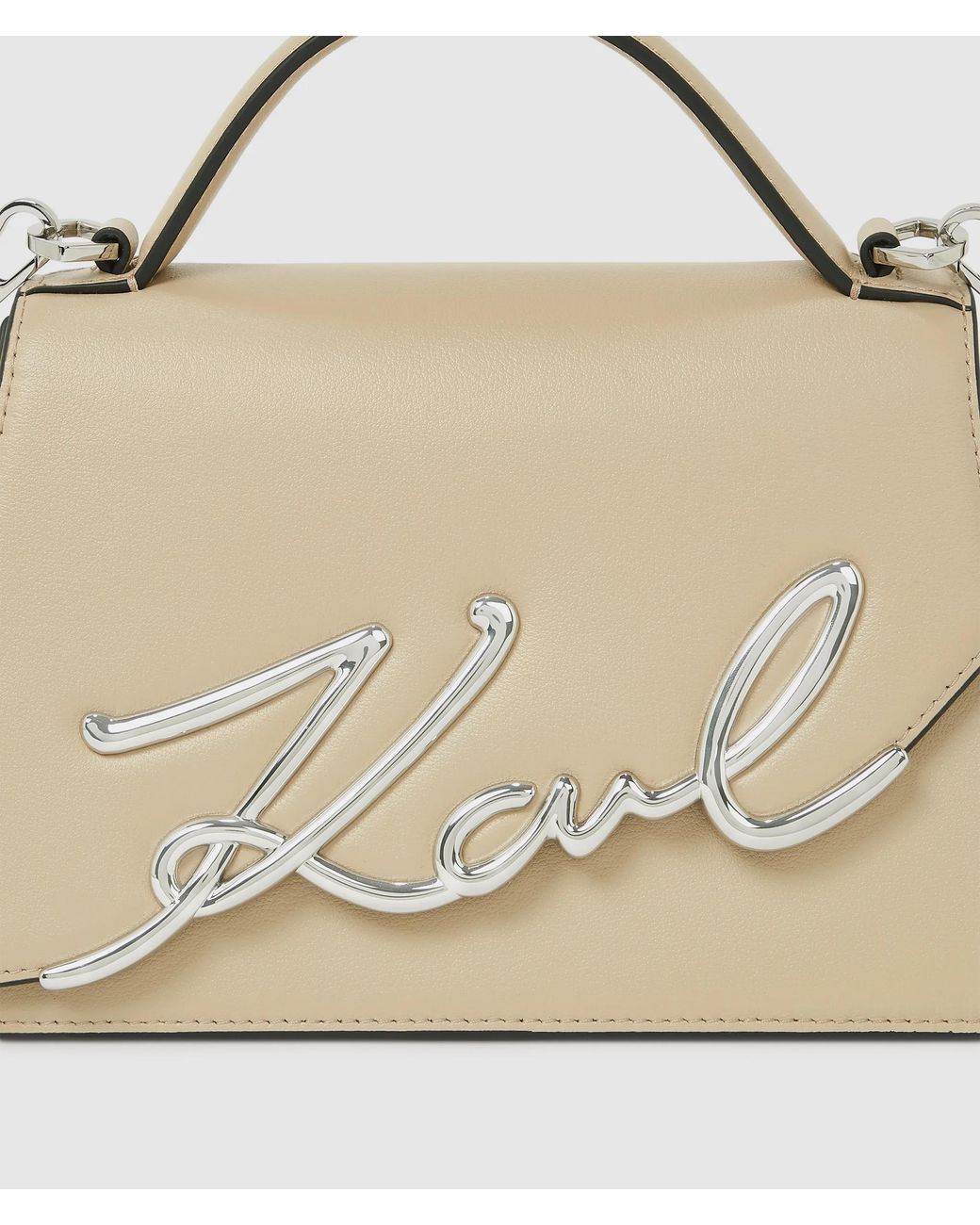 Karl Lagerfeld Natural K/Signature Medium Crossbody Bag