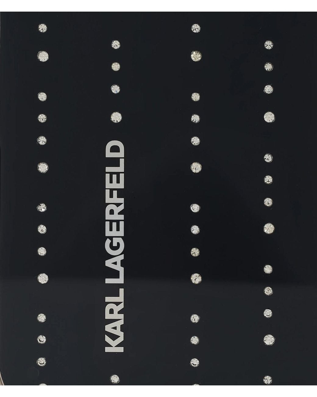 Karl Lagerfeld Black Glitter Rhinestone Iphone 17 Pro Case