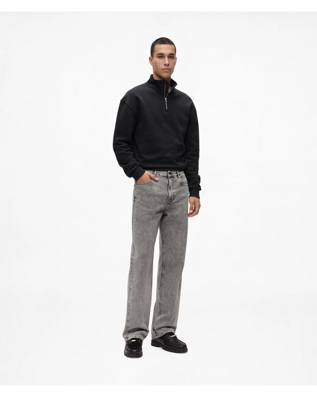 KL Jeans Black Acid Relaxed Jeans for men