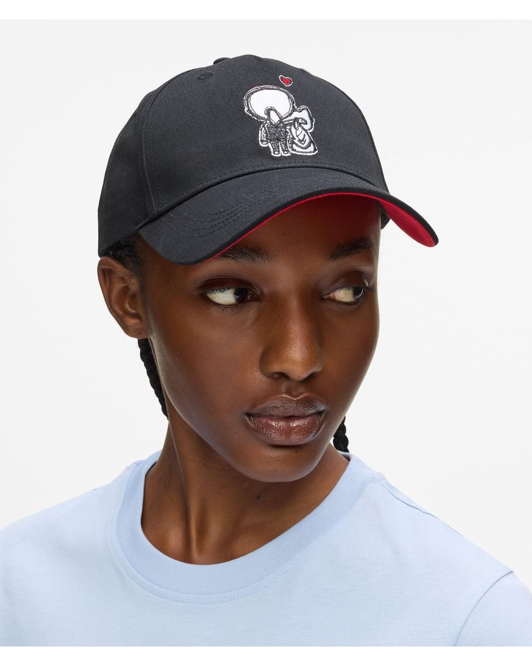 Karl Lagerfeld Black Ikon Hearts Cap