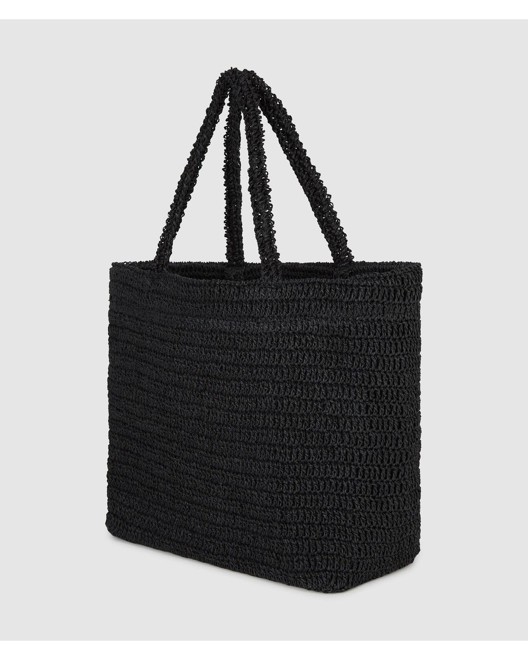 Karl Lagerfeld Black K/Signature Crochet Beach Bag