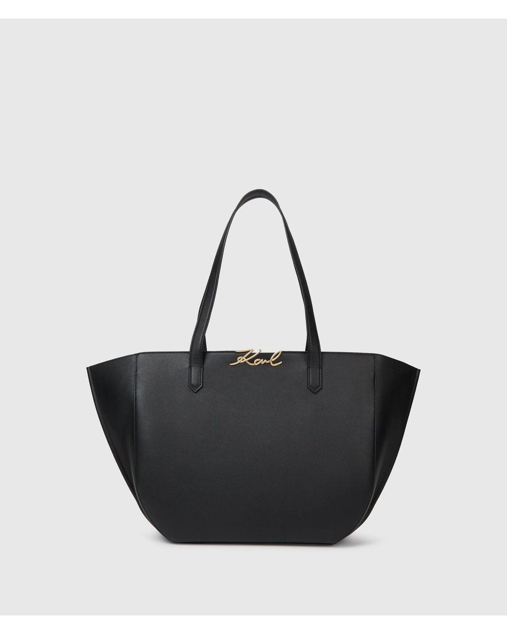 Karl Lagerfeld Black K/Signature Medium Tote Bag